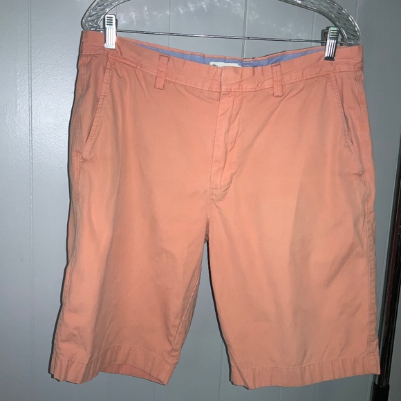 J. Crew Rivington light peach cotton flat front Shorts Sz 34 10” inseam - Picture 1 of 7